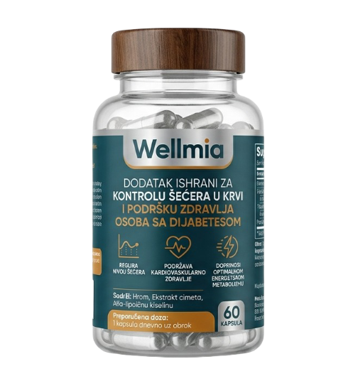 Wellmia kapsule – pakovanje 60 kapsula za podršku glikemijskog balansa